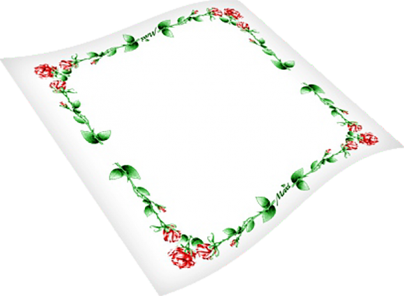 Τραπεζομάντηλο Λευκό Λουλούδι 100×130εκ 150τεμ